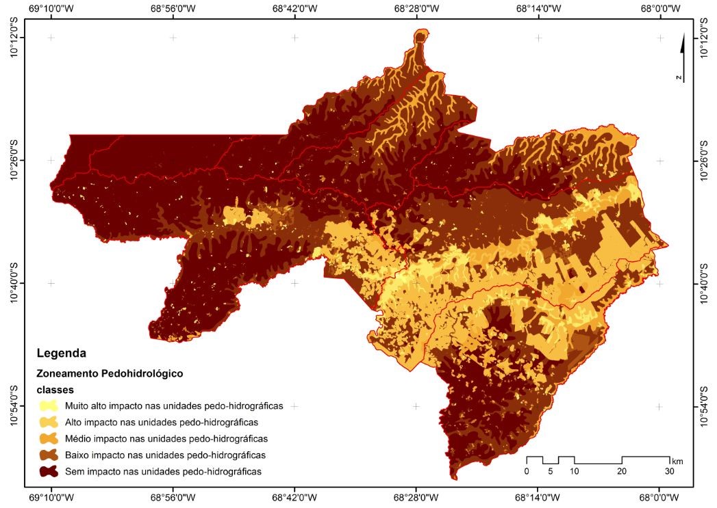 Zoneamento pedo-hidrográfico do município de Xapuri, Estado do Acre